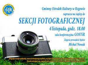 Zapraszamy do sekcji fotograficznej Zapraszamy do sekcji fotograficznej